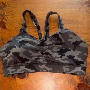 Gray Camo Wireless Sports Bralette
